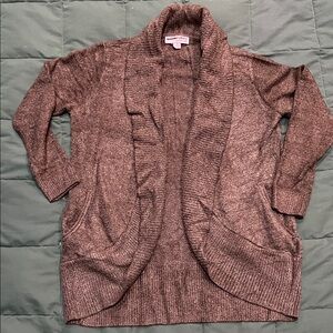Barefoot Dreams Chocolate Knit Cardigan